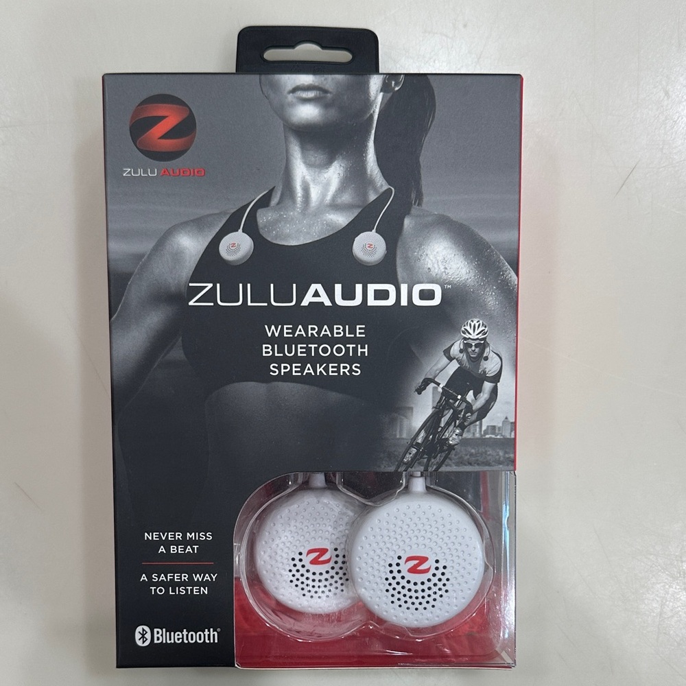 White Wearable Bluetooth Speakers